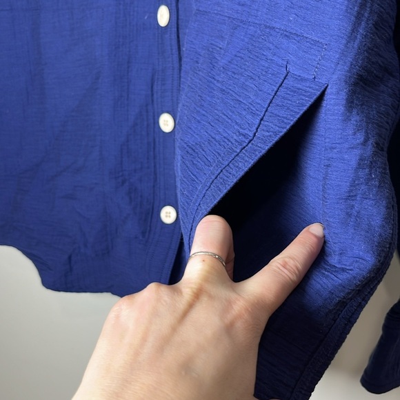 Madewell NWT Superoversized Shirt Jacket Shacket Sz XL Pockets Layers - Picture 8 of 13